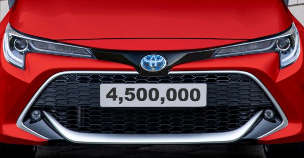 Toyota celebrates production of its 4.5 millionth British-built car.